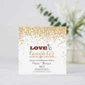 Invitation Wedding shower de Parties scintillant d'or Love & (Debout devant)