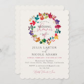 Invitation Wedding shower de prairie pourpre de moutarde de p (Devant / Derrière)