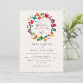 Invitation Wedding shower de prairie pourpre de moutarde de p (Debout devant)