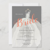 Invitation Wedding shower de robe de jeune mariée (Devant)