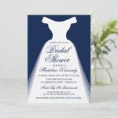 Invitation Wedding shower de robe de mariée (Debout devant)