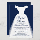 Invitation Wedding shower de robe de mariée (Devant / Derrière)