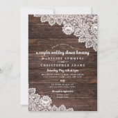 Invitation wedding shower de Rustic Lace et Wood (Devant)