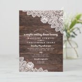 Invitation wedding shower de Rustic Lace et Wood (Debout devant)