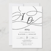 Invitation Wedding shower de script "I Do" BBQ (Devant)