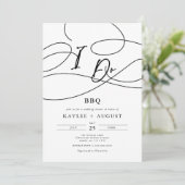 Invitation Wedding shower de script "I Do" BBQ (Debout devant)