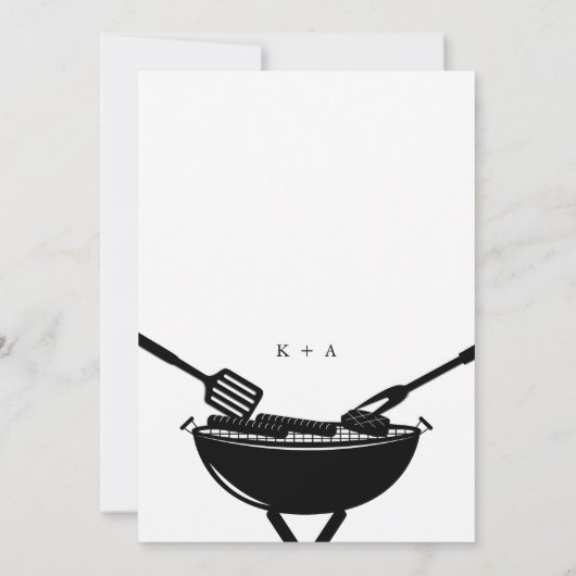Invitation Wedding shower de script "I Do" BBQ (Dos)