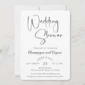 Invitation Wedding shower de script moderne (Devant)