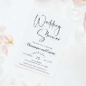 Invitation Wedding shower de script moderne