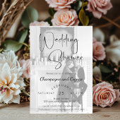Invitation Wedding shower de script moderne photo