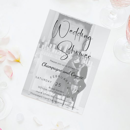 Invitation Wedding shower de script moderne photo