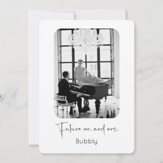 Invitation Wedding shower de script moderne photo (Dos)