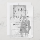 Invitation Wedding shower de script moderne photo (Devant)