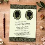 Invitation Wedding shower de silhouette Art déco<br><div class="desc">Son & Hers Vintage Art Déco Silhouette Wedding shower Invitations.</div>