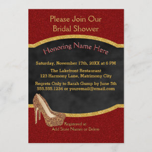 Invitation Wedding shower de tableau noir   talons de Parties