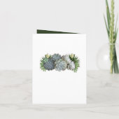 Invitation Wedding shower de teintes succulentes de blues pâl (Dos)