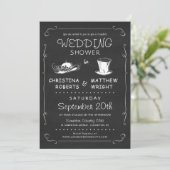 Invitation Wedding shower de Top Hat Couple (Debout devant)