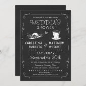 Invitation Wedding shower de Top Hat Couple (Devant / Derrière)