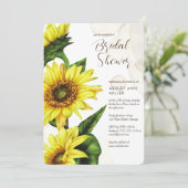 Invitation Wedding shower de tournesol écossais (Debout devant)