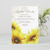 Invitation Wedding shower de tournesol écossais (Debout devant)