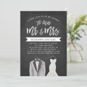 Invitation Wedding shower de Tux et Couples Robe (Debout devant)