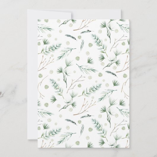 Invitation Wedding shower de verdure d'hiver (Dos)