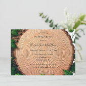 Invitation Wedding shower de verdure rustique et de tranche d (Debout devant)