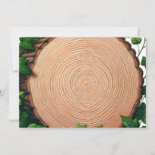 Invitation Wedding shower de verdure rustique et de tranche d (Dos)