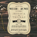 Invitation Wedding shower de vintage Art déco Couple<br><div class="desc">Invitations Wedding showers de vintage Art déco Couple</div>