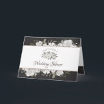 Invitation Wedding shower de vintage Cherish Floral Couple<br><div class="desc">Vintage Cerisâtre Blanc Floral & Rose Or Peint Roses et Fleurs. Un look classique et élégant Vintage, et beaucoup de gris, blanc ivoire, or Rose, rose Dusty, vert rose, feuilles et feuillage gris. Avec des éléments floraux peints à la main, des polices de script classiques Vintages et une Parties scintillant...</div>