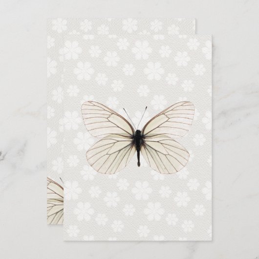 Invitation Wedding shower de White Butterfly Coupl (Devant / Derrière)