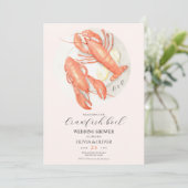 Invitation Wedding shower d'ébullition monogramme personnalis (Debout devant)