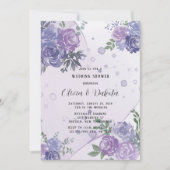Invitation Wedding shower d'encre d'alcool de tourbe violette (Devant)