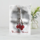 Invitation Wedding shower des baies rouges et des couples de (Debout devant)