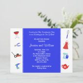 Invitation Wedding shower des couples (Debout devant)