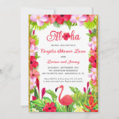 Invitation Wedding shower des couples Aloha Luau Tropical (Devant)