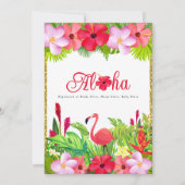 Invitation Wedding shower des couples Aloha Luau Tropical (Dos)