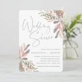 Invitation Wedding shower des couples botaniques neutres (Debout devant)