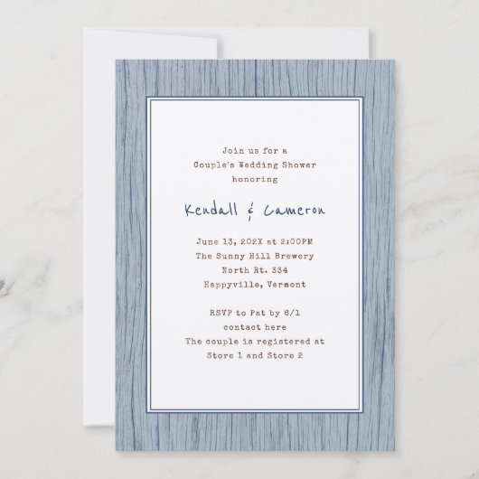 Invitation Wedding shower des couples de grains de (Devant)