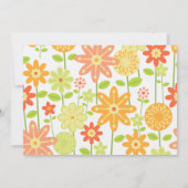 Invitation Wedding shower des couples floraux (Dos)