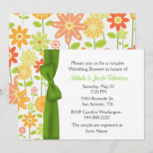 Invitation Wedding shower des couples floraux (Devant / Derrière)