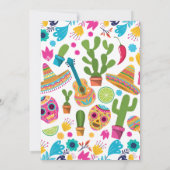 Invitation Wedding shower des couples floraux de fêtes mexica (Dos)