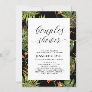 Invitation Wedding shower des couples tropicaux mo
