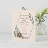 Invitation Wedding shower des couples vertes et bleus (Debout devant)