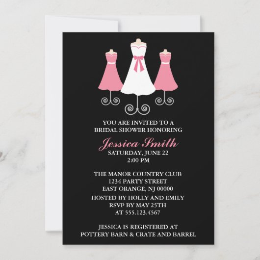 Invitation Wedding shower des mariées et des mariées (Devant)