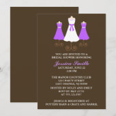 Invitation Wedding shower des mariées et des mariées (Devant / Derrière)