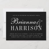 Invitation Wedding shower des noms des couples noirs (Devant)