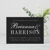 Invitation Wedding shower des noms des couples noirs (Debout devant)