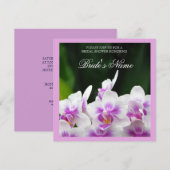Invitation Wedding shower des orchidées (Devant / Derrière)