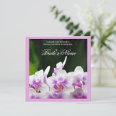 Invitation Wedding shower des orchidées (Debout devant)